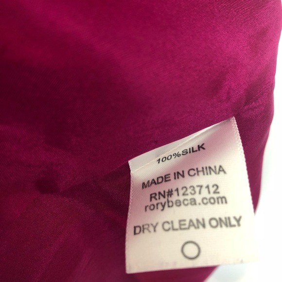 Rory Beca Maya Silk Dress in Magenta Small - Picture 7 of 7